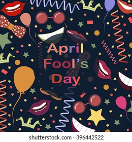 April Fool's Day.Funny background.Vector illustration