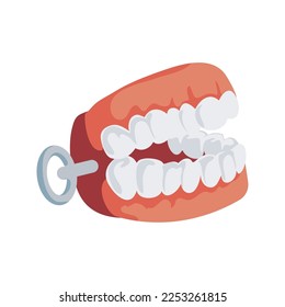 april fools denture over white