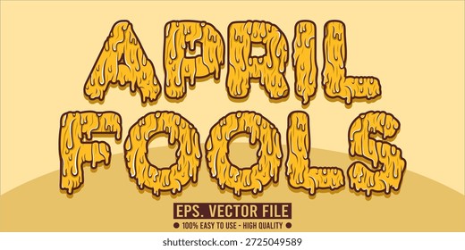 april fools editable text effect concept	
