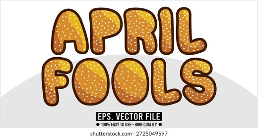april fools editable text effect concept	