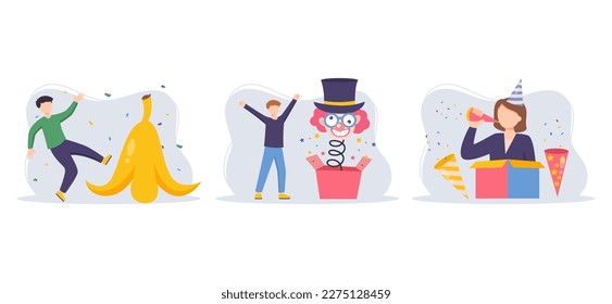 April Fools Flat Bundle Design