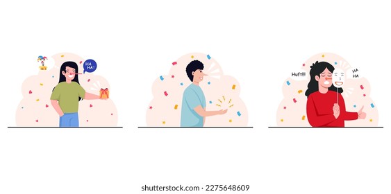 April Fools Flat Bundle Design