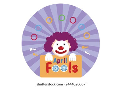 April Fools Flat Design Illustration