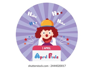 April Fools Flat Design Illustration