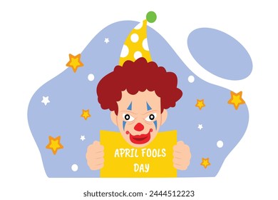 April Fools Flat Design Illustration