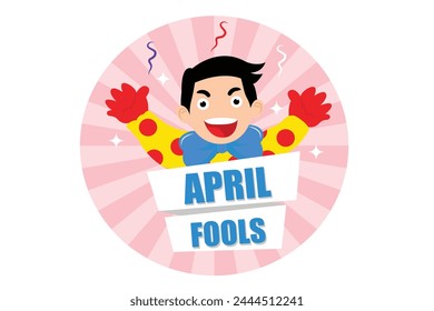 April Fools Flat Design Illustration