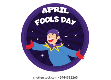 April Fools Flat Design Illustration