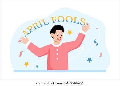 April Fools Flat Design Illustration