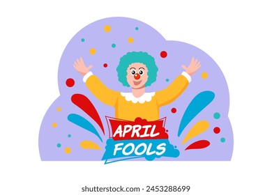 April Fools Flat Design Illustration