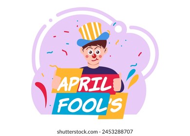 April Fools Flat Design Illustration