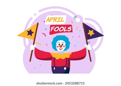 April Fools Flat Design Illustration