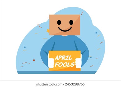 April Fools Flat Design Illustration