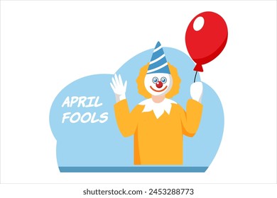 April Fools Flat Design Illustration