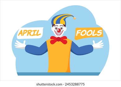 April Fools Flat Design Illustration