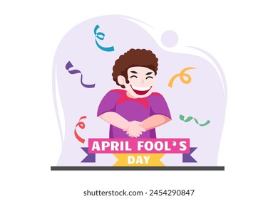 April Fools Flat Design Illustration