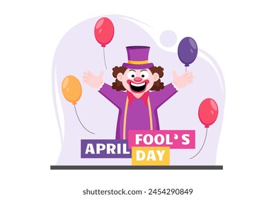 April Fools Flat Design Illustration