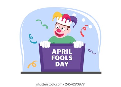 April Fools Flat Design Illustration