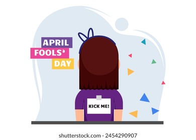 April Fools Flat Design Illustration