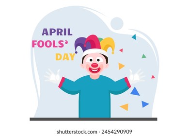 April Fools Flat Design Illustration