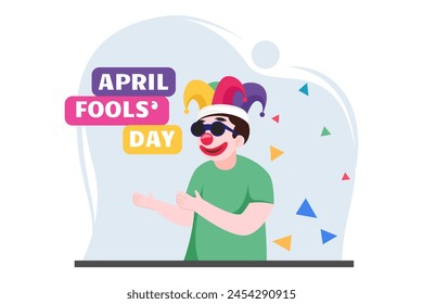 April Fools Flat Design Illustration