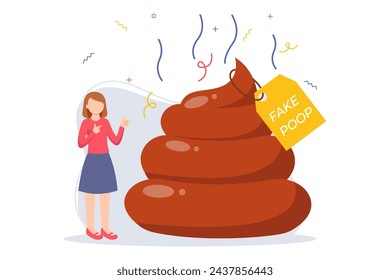April Fools Flat Illustration Design