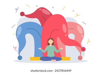 April Fools Flat Illustration Design