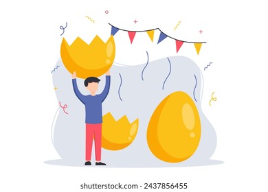 April Fools Flat Illustration Design