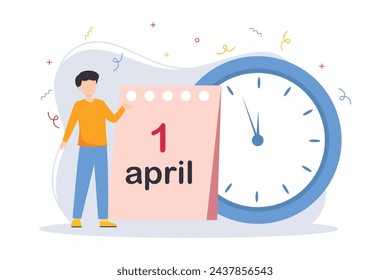 April Fools Flat Illustration Design