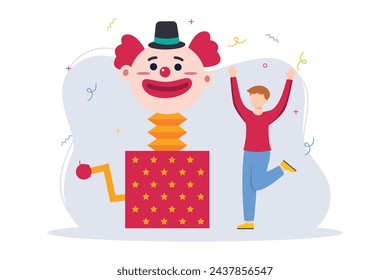 April Fools Flat Illustration Design