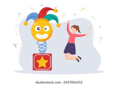 April Fools Flat Illustration Design
