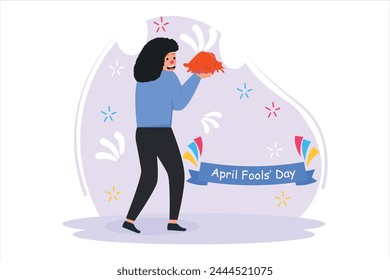 April Fools Flat Illustration Design