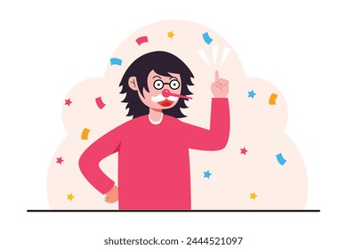 April Fools Flat Illustration Design