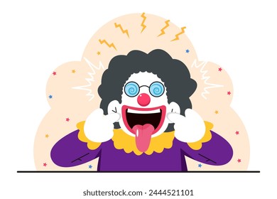 April Fools Flat Illustration Design