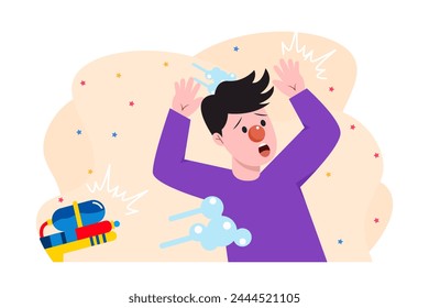 April Fools Flat Illustration Design