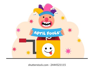 April Fools Flat Illustration Design