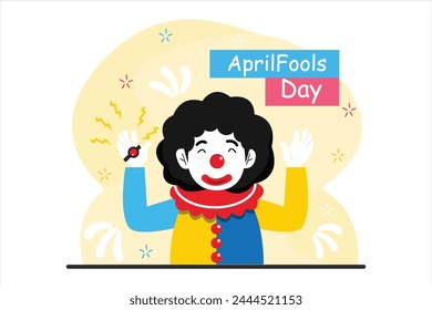 April Fools Flat Illustration Design