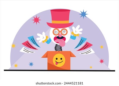April Fools Flat Illustration Design