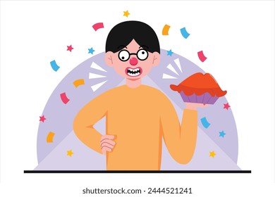 April Fools Flat Illustration Design