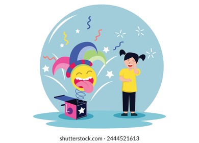 April Fools Flat Illustration Design