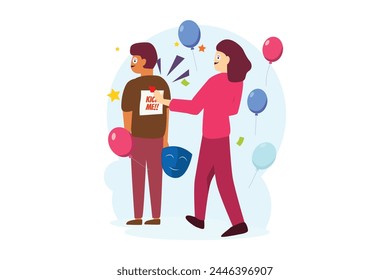 April Fools Flat Illustration Design