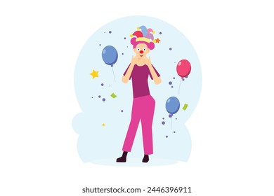 April Fools Flat Illustration Design