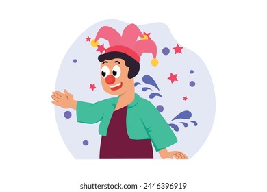 April Fools Flat Illustration Design