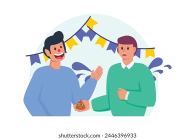 April Fools Flat Illustration Design