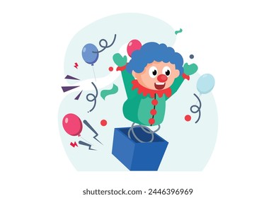 April Fools Flat Illustration Design