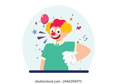 April Fools Flat Illustration Design