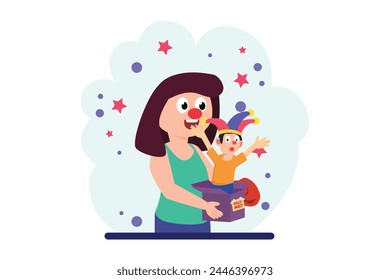 April Fools Flat Illustration Design