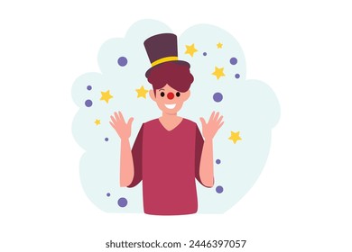 April Fools Flat Illustration Design