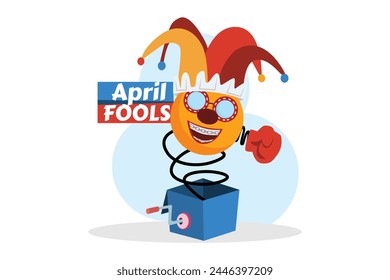 April Fools Flat Illustration Design