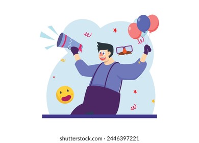 April Fools Flat Illustration Design