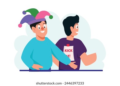 April Fools Flat Illustration Design